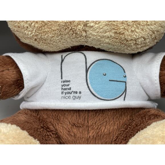 Toon Spencer Nice Guy Teddy Bear Plush 8” Wong Fu Productions Awkward Animals - Picture 6 of 14